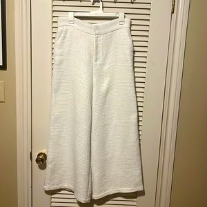 High waisted white wide leg trouser by Showpo